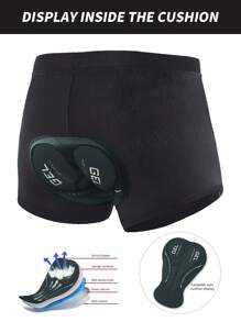 Men's Comfortable Cycling Briefs, High Elastic Breathable Compression Shorts With Padded Seat, Outdoor Sports Fitness Cycling Gear, All Season