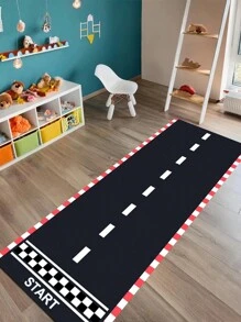 1pc Racing Car Themed Table Runner,Racing Car Birthday Party Tablecloth, Black White Checkered Rectangular Racing Track Props Table Flag, Decorative Runway Cloth, Game Theme Birthday Events Decor, Racing Game Sport Events Decor, Birthday Gifts, Home Decor Room Decor Table Decor Back To School,Kitchen Decor Floor Decor - Multicolor - View 5