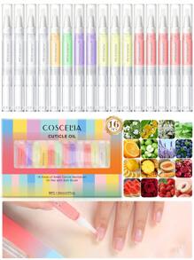 coscelia 1/5/8/16PCS 5ML Nail Cuticle Oil Nail Nutrient Oil Nutrient Pen Set, Dead Skin Remover Repair Tool, Nail Strengthener Enhances Nail Health & Gloss Nail Supplies For Manicure Art Salon Daily Usage