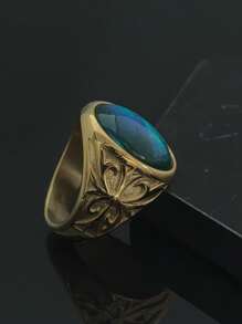 设计珠宝 316不锈钢金色戒指 专业供应商 男士不锈钢戒指 - 金戒指 - 查看 5