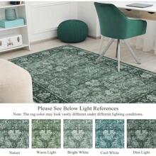 Office Chair Mat For Hardwood Floor/Tile Floor, 36"X48"Desk Chair Mat For Hard Floors, Rug Protectors For Office Chairs, Anti-Slip Floor Protector Rug - Green - View 4