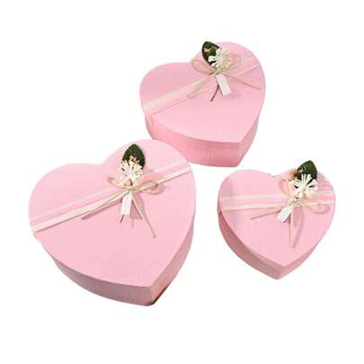 Valentines Present Box 3 Pieces Cute Heart Present Boxes With Bow Present Container For Presents Flowers Wrapping