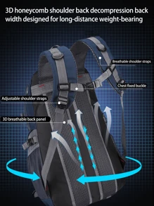 Men's Large Capacity Waterproof Fashion Outdoor Hiking Bag Travel Bag Backpack Backpack With Multiple Pockets And Compartments Student Backpack With Headphone Jack School Bag Sports School Bag Back-To-School Commuter School Bag Large Capacity School Bag For School Graduation Camping Backpack For Travel Camping Accessories Hiking Backpack