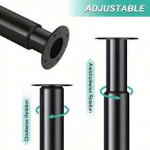 710-1100mm Adjustable DIY Metal Folding Desk Legs Kitchen Worktop Loft Legs For Furniture Table Coffee Table Dining Table 60mm Diameter(Black) - Black - View 7