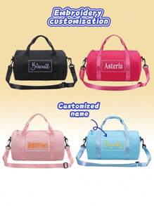 1pc Waterproof Separated Fitness Bag, Large Capacity Travel Bag, Customizable Embroidery Yoga Bag, Convenient Swim Bag, Dance Bag, Shoulder Bag For Ballet/Latin/Street Dance, Waterproof Sports Crossbody Bag, Backpack For Travel & Camping, Suitable For Everyday Use