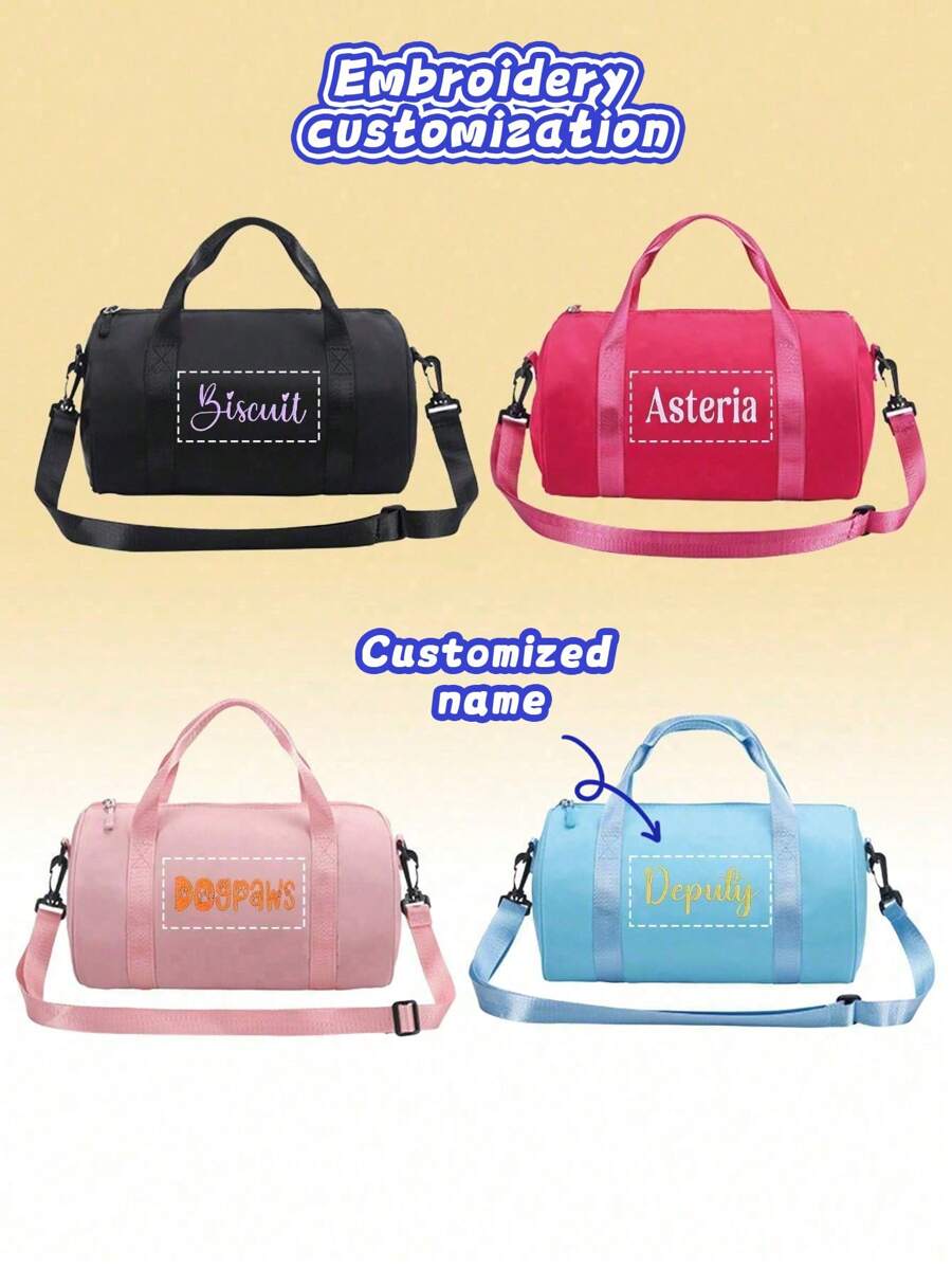 1pc Waterproof Separated Fitness Bag, Large Capacity Travel Bag, Customizable Embroidery Yoga Bag, Convenient Swim Bag, Dance Bag, Shoulder Bag For Ballet/Latin/Street Dance, Waterproof Sports Crossbody Bag, Backpack For Travel & Camping, Suitable For Everyday Use