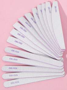 10/20pcs Nail File: 100/180 Coarse/Gritty Nail File Plates, Zebra Pattern Double Sided Washable Coarse Nail File For Removing Acrylic Nails And Nail Extensions Nail Care Nail Care Set Salon Home Use (Oval, Rhombus, Half Moon)