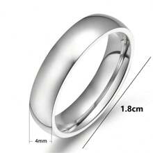 4pcs Stainless Steel Couple Rings, 4mm/6mm/8mm Diameter 1.8cm, Suitable For Valentine's Day Gifts,Mom,Mother,Mother's Day,Gift
