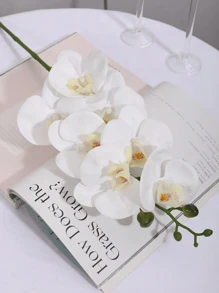 1/3/5/10 PEÇAS Flores de Orquídea Artificiais, 9 Grandes Hastes de Flores de Orquídea Phalaenopsis de Toque Real e Vibrantes, Arranjos Clássicos de Orquídeas Artificiais, Flores de Orquídea Phalaenopsis de Seda Decorativas, Ramos de Flores Artificiais para Decoração Doméstica da Sala de Estar, Arranjo Floral de Casamento de Hotel, Bela Decoração Doméstica para Halloween, Ano Novo Chinês, Ótimos Presentes para Namorada e Mãe no Dia dos Namorados e Dia das Mães, Dia dos Namorados, Presente