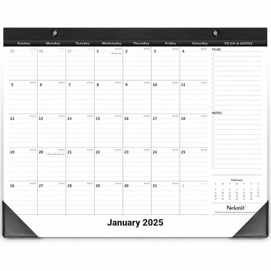 Desk Calendar 20252026, Yearly Monthly Desk Pad Calendar For Planning