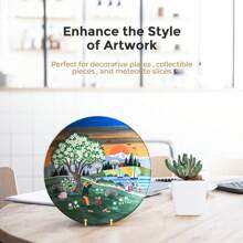 1 pieza Soporte de metal decorativo para exhibición - Soporte de escritorio para fotos, libros y bandejas, diseño artístico y elegante, ideal para el hogar, la oficina o la decoración navideña