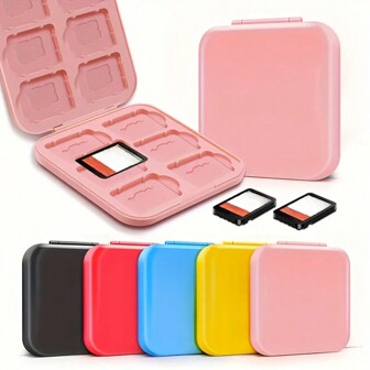 Estuche de silicona con 24 ranuras compatible con , que incluye 12+12 ranuras para tarjetas de juego y tarjeta SD