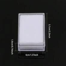 10 szt. 2 kolory przezroczysty kamień szlachetny pudełko mały luźny diament kamień szlachetny wyświetlacz etui plastikowe pojemniki uchwyt z przezroczystymi górnymi pokrywkami i gąbką, czarny i biały, 2x1,3 cala