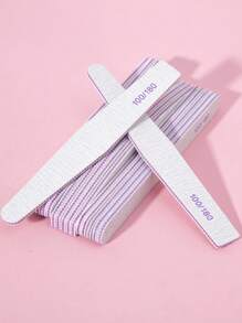 10/20pcs Nail File: 100/180 Coarse/Gritty Nail File Plates, Zebra Pattern Double Sided Washable Coarse Nail File For Removing Acrylic Nails And Nail Extensions Nail Care Nail Care Set Salon Home Use (Oval, Rhombus, Half Moon)