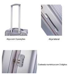 Mala De Viagem Pequena / Média 8KG 10KG 18KG Com Zíper Expansível Rodinhas 360 Removíveis Bagagens De Mão Bordo