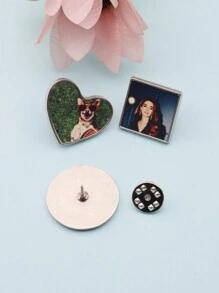 1/3/5 Stücke, gestalten Sie Ihr eigenes Design Button Anstecker Pin mit individuellem Text/ Logo/ Foto, verschiedene Formen zur Auswahl, personalisierter Text Anstecker, individuelle Broschen Pins, personalisierte Rucksack Knopf Accessoires, individuelle Tasche Accessoires Anstecker, Hochzeitsgeschenk, Jahrestags-Geschenk