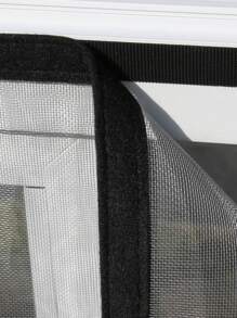 1 paquete de Malla antimosquitos autoadhesiva gris - Diseño de malla clásico, rectangular invisible, reutilizable y lavable, protección contra insectos y moscas para uso en verano