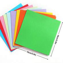 100 Sheets Square Origami Paper, 5 Different Sizes, 10 Mixed Colors Double Sided DIY Origami Paper Set Arts And Crafts Square Easy Fold Paper For Beginner - Multicolor - View 13