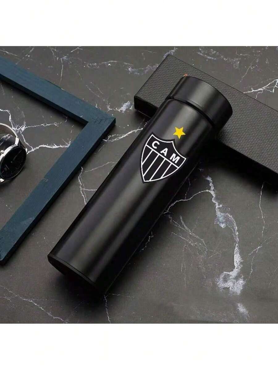Personalized Football Team Bottle With Led Digital Temperature Meter 500ml - 普雷圖競技隊 - 查看 1