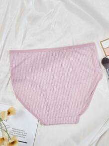 5pcs/Pack Women Plus Size High Waist Polka Dot Print Comfortable Underwear - Multicolor - View 7