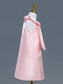 Young Girl Fashionable & Adorable Sparkly Pink Princess Dress - Pink - View 9