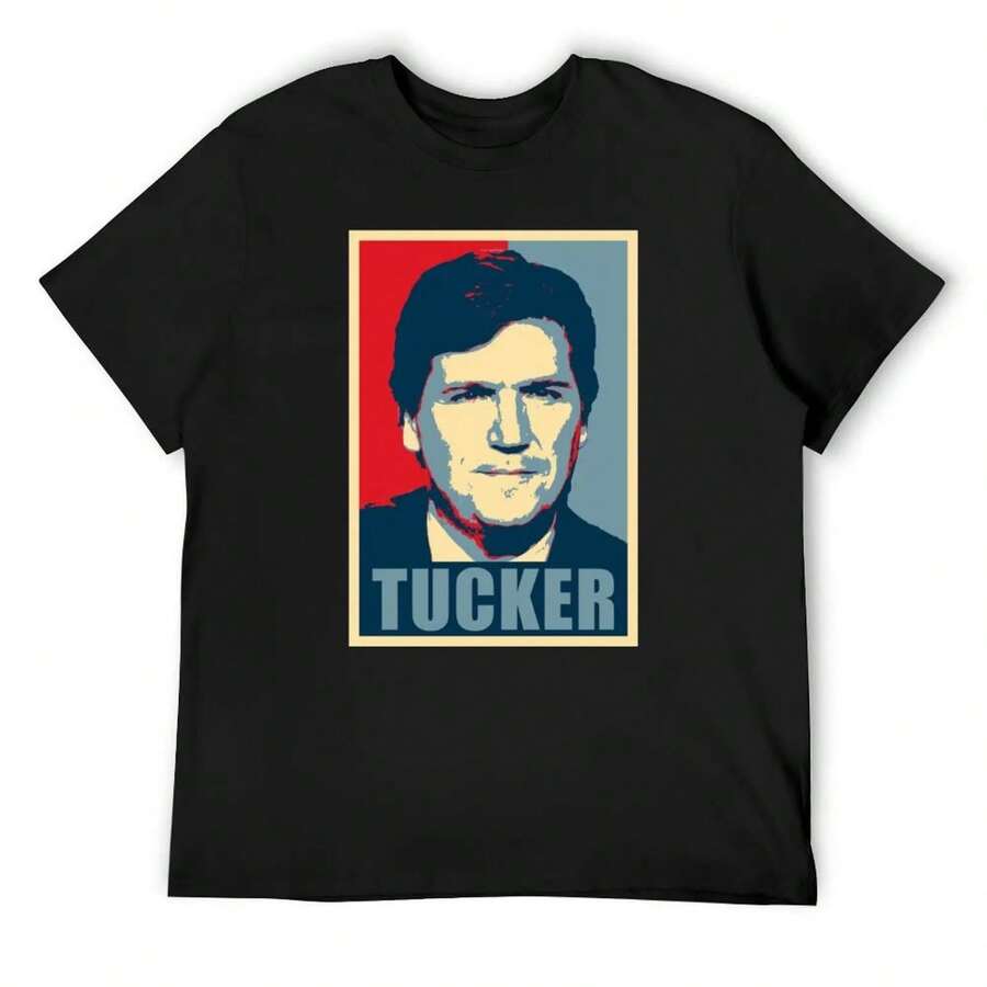 Tucker Carlson Hope T-Shirt Anime Stuff Designer Shirts Customs Design Your Own Compression Shirt Men - Black - View 1