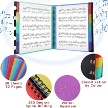 A4 Music Folder/10 Pages (20 Sides), Writable Chorus Folder, Sheet Music Folder, Piano Performance Demonstration Folder, Blank Plastic Concert Chorus Folder