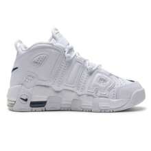 Nike รองเท้าบาสเก็ตบอล AIR MORE UPTEMPO (GS), ระบบลดแรงกระแทก, ฟิตเนสฝึกกีฬาเยาวชน DH9719-100 - สีขาว/กรมท่าเข้ม - ดู 2