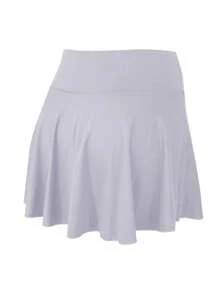 3 pezzi Set gonne sportive da donna, pantaloni casual a vita alta per l'esercizio, gonna da running con tasche, 2 in 1