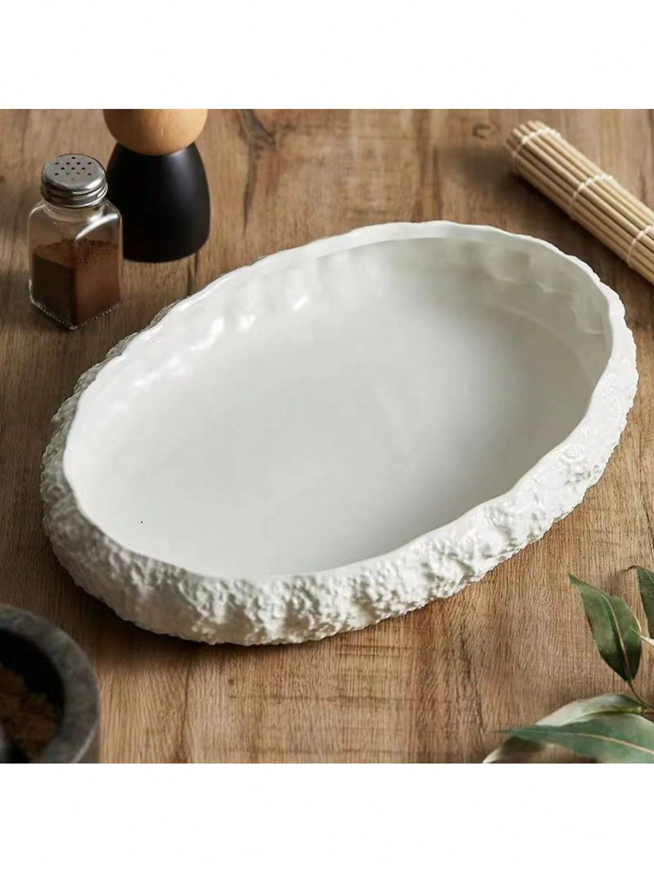 صحن سيراميك سمك مطهي تحت البخار بأسلوب ياباني بنمط...