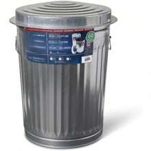 Galvanized Steel Trash Can 20 Gallon - Silver - View 1