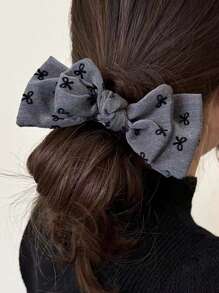 2 件优雅蝴蝶结发夹 - 时尚面料发髻和马尾辫夹，适合女性和女孩 - 彩色 - 查看 2