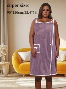 1pc, Coral Velvet Women's Bath Skirt, Wearable Bath Towel Wrap Women's Absorbent Beach Spa Gym Bathrobe, Slip Skirt Bath Cover Tube Skirt Pajamas Nightgown Summer Wedding Home Bathroom Decor Back To School