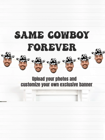 Pancarta personalizada con foto del rostro del novio para la despedida de soltera con estilo vaquero, decoración para la última noche de soltera, última fiesta en el rodeo en Austin, multiusos, antimanchas, ornamental, reutilizable, linda, elegante, adorable, de alta calidad, colorida, personalizada, única, regalo ideal para él, ella, novio, novia, papá, mamá, familia, amigos, hijo, hija, niños, cocina, comedor, dormitorio, oficina, sala de estar, hogar, jardín, salón de té, para aniversarios, cumpleaños, inauguración de casa, graduación, bodas, día de la madre, día del padre, día de los niños, San Valentín