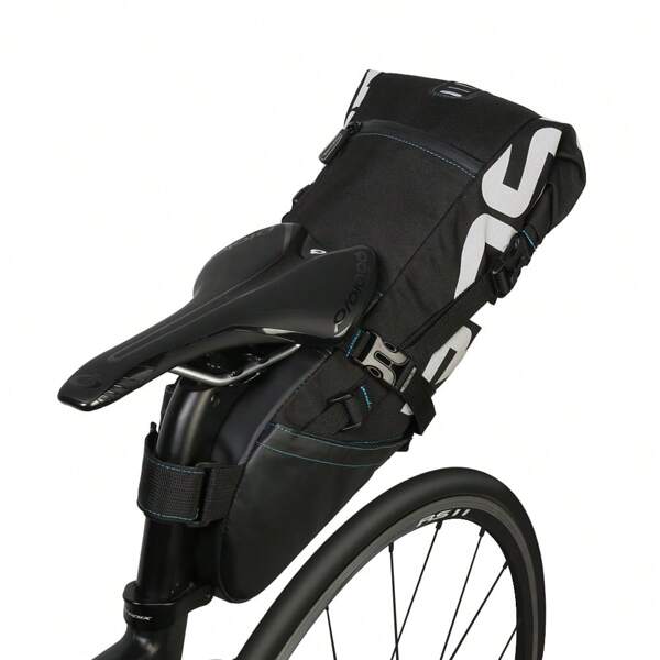 Fahrradsatteltasche, 10L hintere Tasche für Fahrradsattel, reißfestes Polyester Fahrradsattel hintere Taschen Strap-On Satteltasche Fahrradsattel