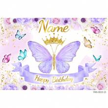 (Customized) Personalized Name, Elegant Butterfly Decorated Background, Polyester Material, Suitable For Wedding Anniversary, Birthday Party, First Photography Background, Ornamental,Reusable,Multi-Functional,Stylish,Exquisite,High-Quality,Colorful,Cartoon,Cute,Custom,Personalized,Unique,Ideal Gifts For Him,Ideal Gifts For Her,Her,Boyfriend,Girlfriend,Dad,Mom,Family,Friends,Son,Daughter,School Students,Workers,Kids,Office,Tea Room,School,Home