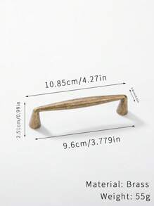 2pcs Retro Cabinet Drawer Pulls Handles, Antique Bronze Simple French Chic Handles For Cabinets, Wardrobes Or Furniture - Old Bronze - View 7