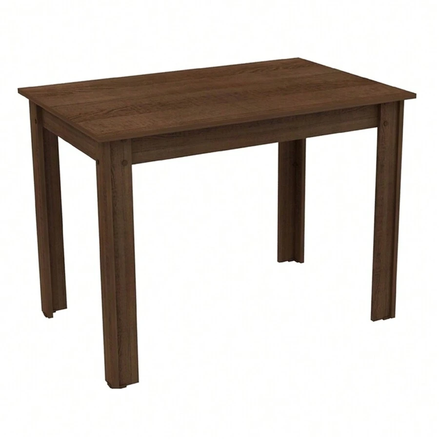 Mesa De Comedor Madesa Rectangular Tapa De Madera - Marrón - Óxido marrón - Ver 1