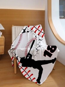 1pc Customized Name Blanket, Personalized Blanket With Photo And Name, Funny Personalized Blanket, Comfortable Blanket, Great Gift For Best Friend, Family, Wedding, Birthday, Mother's Day, Father's Day, Gifts For Mom, Dad, And Friends