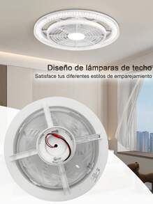 200W Smart Remote Control Led Fan Light Dimmable Ceiling Fan Mute Bedroom Living Room Fan Light - White - View 5