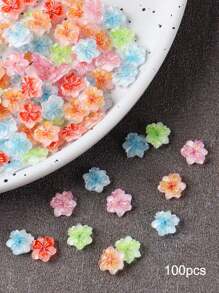 FULL BEAUTY 20/50/100 件冰裸色樱花花瓣饰物美甲装饰兰花情人节婚礼设计花朵优雅美甲水钻美甲配件用品美甲宝石 - 彩色 - 查看 10