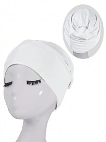 1 Peça Boné de Lã Feminino em Cor Sólida, Semelhante a Seda, de Algodão Macio, Gorro Elástico e Sem Costura, Multicolorido e Resistente a Bolinhas
