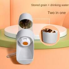 Portable Dog Water Bottle With Food Container Large Capacity Puppy Water Dispense Food Feeder Foldable Pet Drinking Cup