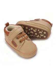 Infant Infant Boy PU Leather Casual Shoes, Soft Anti-Slip Sneakers For 0-1 Year Old, Spring/Autumn - Apricot - View 3