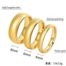 4pcs Stainless Steel Couple Rings, 4mm/6mm/8mm Diameter 1.8cm, Suitable For Valentine's Day Gifts,Mom,Mother,Mother's Day,Gift