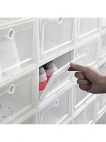 3/ 6 /12 Pzas Zapatera Organizador Armable Apilable Tenis Tacones Botas,3/ 6 /12 Zapatera Organizador Armable Apilable Tenis Tacones Botas,Zapatos tolas las tapas son blancas Apilable de Transparente, Zapatera Organizador a Prueba de Polvo, Zapatero con Solapa Transparente, Caja Zapatera Puede Utilizarse por Separado, Ahorro de Espacio