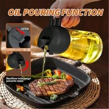 Oil Sprayer For Cooking, Olive Oil Dispenser Bottle For Kitchen, Premium Glass Oil Bottle, Oil Mister For Air Fryer, Salad, Frying, BBQ - Multicolor - View 2