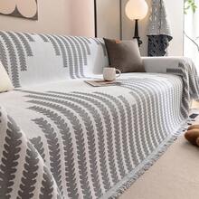 Genérico Funda de Sofá de Chenilla Reversible, Cubre Sofá de Chenille Doble Cara, Fundas De Sofa Protector Cover, Funda Sofá Perro Acolchada, Funda de Sofá Antideslizante Lavable (Gris, 180 * 130 CM) - Gris - Ver 1