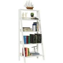Madesa Mueble Biblioteca Librero con 4 Niveles - Blanco
