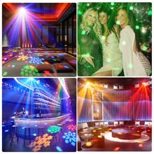 Oświetlenie imprezowe DJ Disco Light Inteligentny pilot zdalnego sterowania Sterowanie głosowe Zasilanie USB Wielokolorowe światło projekcyjne Nadaje się do dyskoteki KTV Bar Party Karnawał Urodziny Rodzinna rozrywka Taniec w pomieszczeniach Nowy Rok Wiosenny Festiwal Boże Narodzenie Halloween